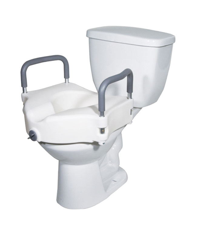Mobb+ Locking Raised Toilet Seat with Removable Arms